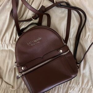 Kate Spade Chocolate Leather Backpack